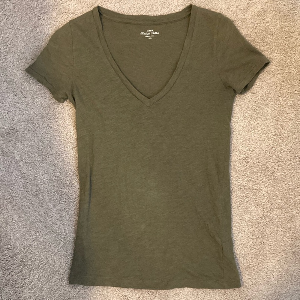 J. Crew Short-sleeve vintage cotton V-neck tee
